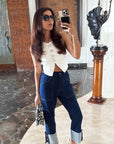 NRITI SHAH IN OUR EMBELLISHED TURN-UP JEANS