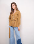 COLOURBLOCK PLEATED JEANS