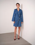 SHREYA GHODAWAT IN OUR ASYMMETRIC DENIM DRESS