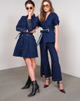 STARLIGHT PEPLUM DENIM TOP