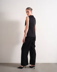 URMI DAGGA IN OUR RELAXED WIDE-LEG TROUSERS