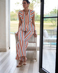 SEASIDE STRIPE FLARED JEANS