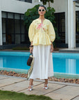 BLANCO MIDI SKIRT