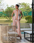 SEASIDE STRIPE FLARED JEANS
