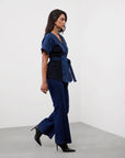 DENIM DAZZLER WRAP TOP