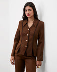 CHESTNUT BLAZER TOP