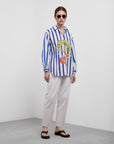 TROPICAL STRIPE SHIRT