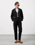 STUDDED CARGO JEANS
