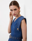 DENIM SHEATH DRESS