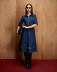 RIVETLINE DENIM DRESS