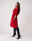 ROSETTE MIDI DRESS