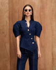 VICTORIA DENIM TOP