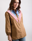 BHAVDEEP KAUR IN OUR COLOURBLOCK YOKE SHIRT