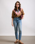 BHAVDEEP KAUR IN OUR COLOURBLOCK YOKE SHIRT