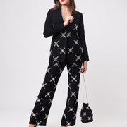 JEWELLED OPULENCE STRAIGHT-LEG TROUSERS