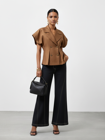PANEL FLARED JEANS