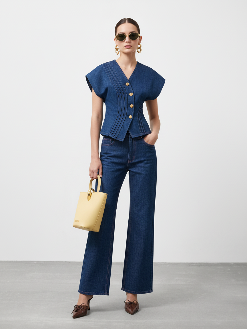 EDGE LINE DENIM TOP