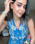ARUSHI MEHRA IN OUR DENIM PAISLEY VEST
