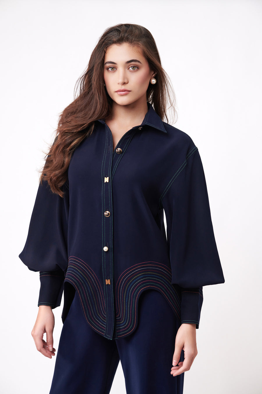 MEANDER LINES BLOUSE