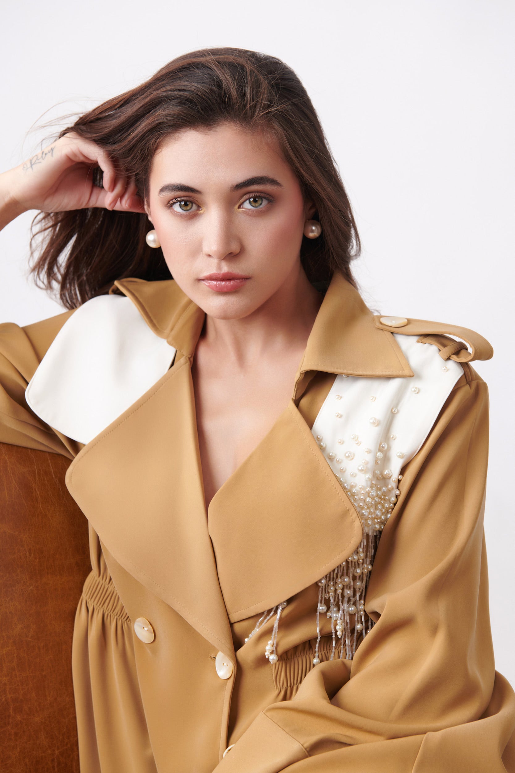 PEARL PANEL TRENCH DRESS