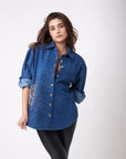 DIAMOND SPLASH DENIM SHIRT