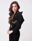 GILDED STROKE CROP BLAZER