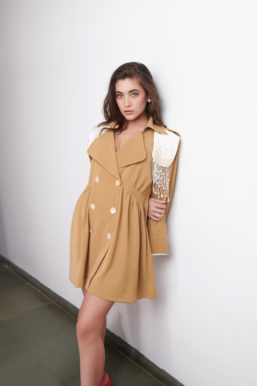 PEARL PANEL TRENCH DRESS