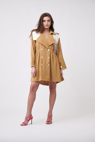 PEARL PANEL TRENCH DRESS