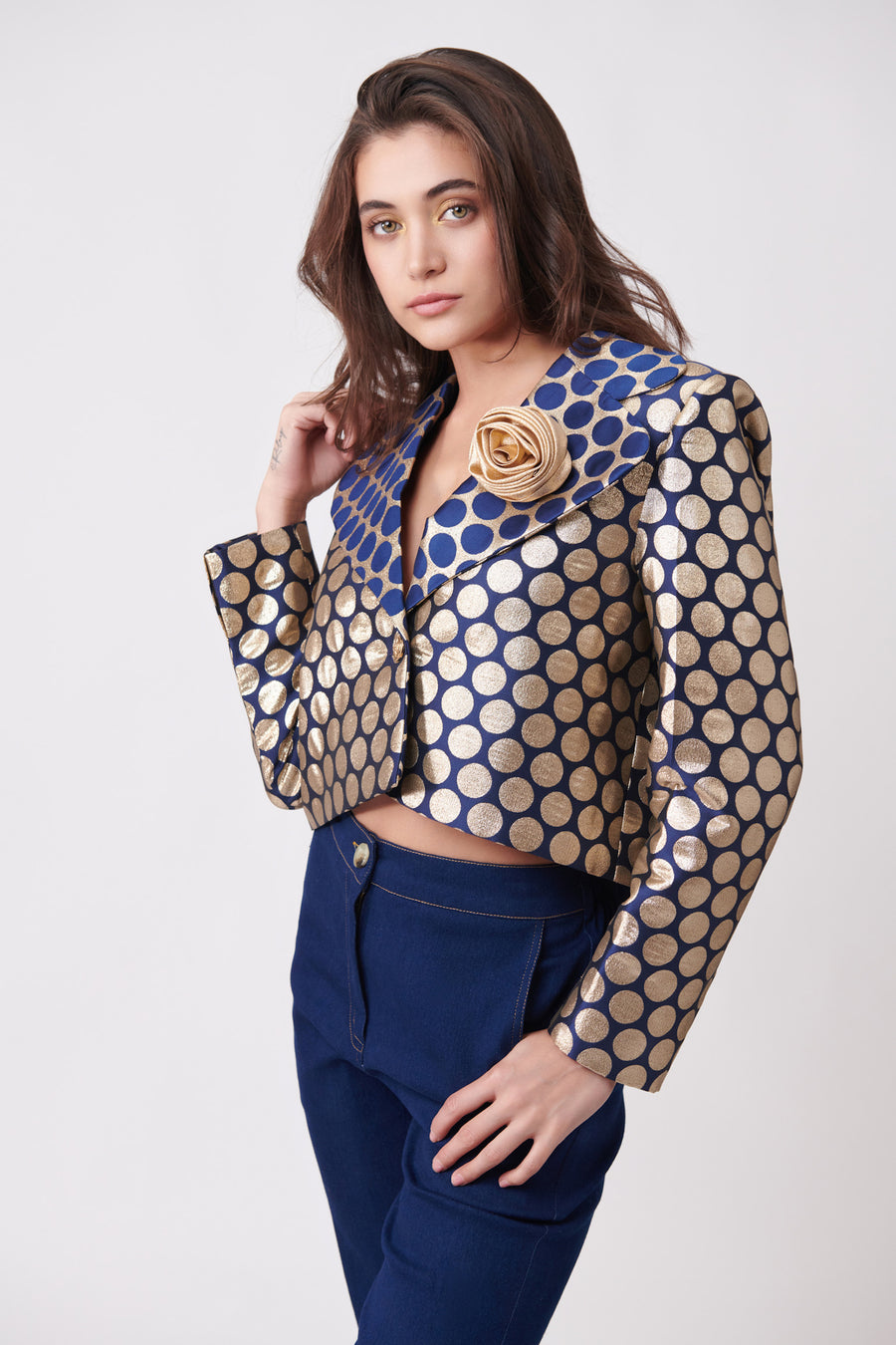 POLKA CROP BLAZER