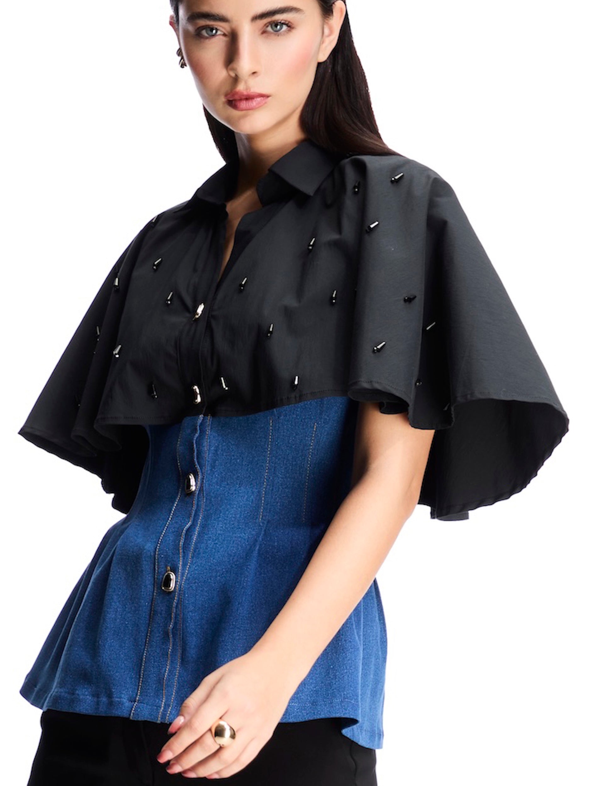 CAPE CORSET TOP