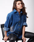 DIAMOND SPLASH DENIM SHIRT