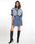 Denim Diamond Trench Dress