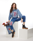 EMBROIDERED PATCH STRAIGHT-LEG JEANS