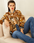 ATHLEISURE SEQUIN BOMBER