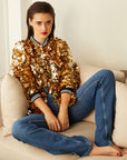 ATHLEISURE SEQUIN BOMBER