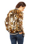 ATHLEISURE SEQUIN BOMBER