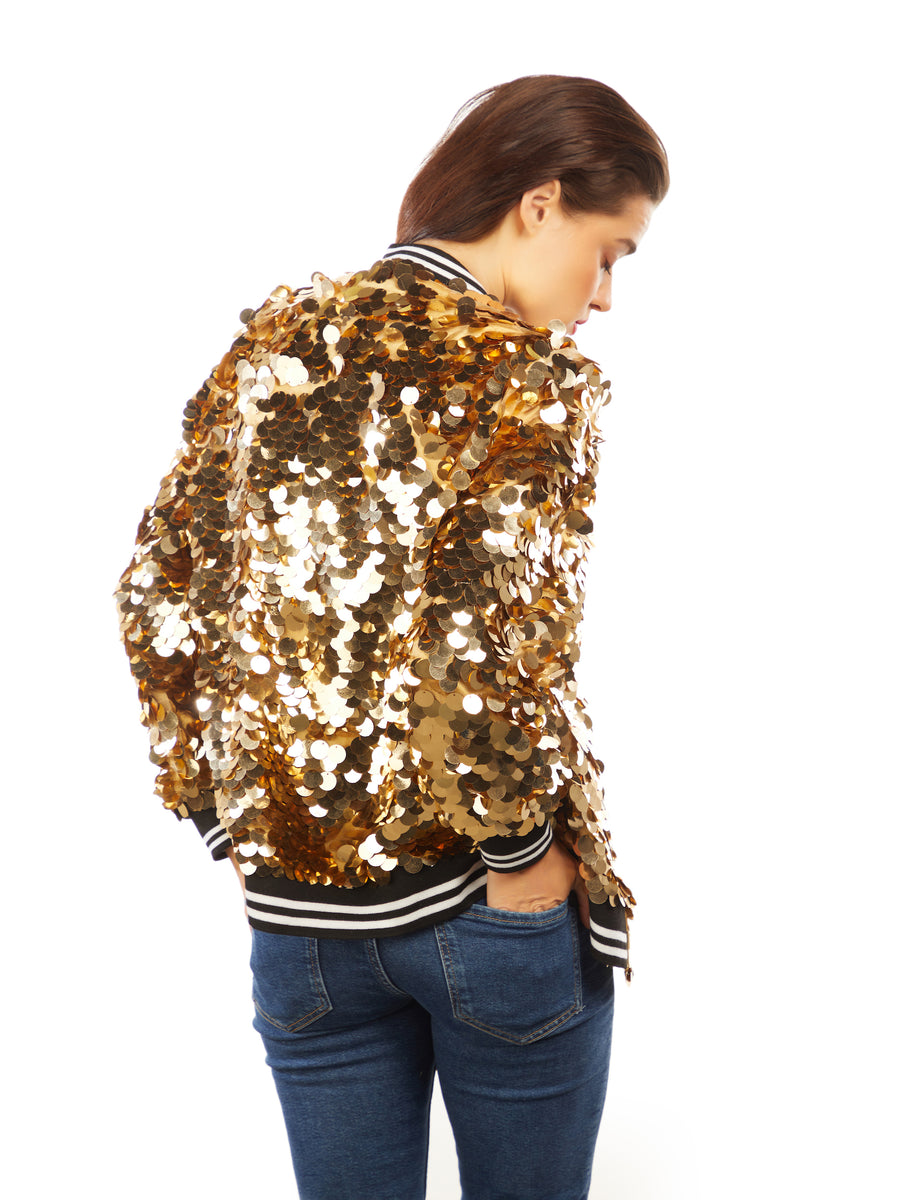 ATHLEISURE SEQUIN BOMBER