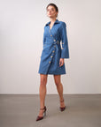 ASYMMETRIC DENIM DRESS