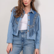 FRINGE DENIM JACKET