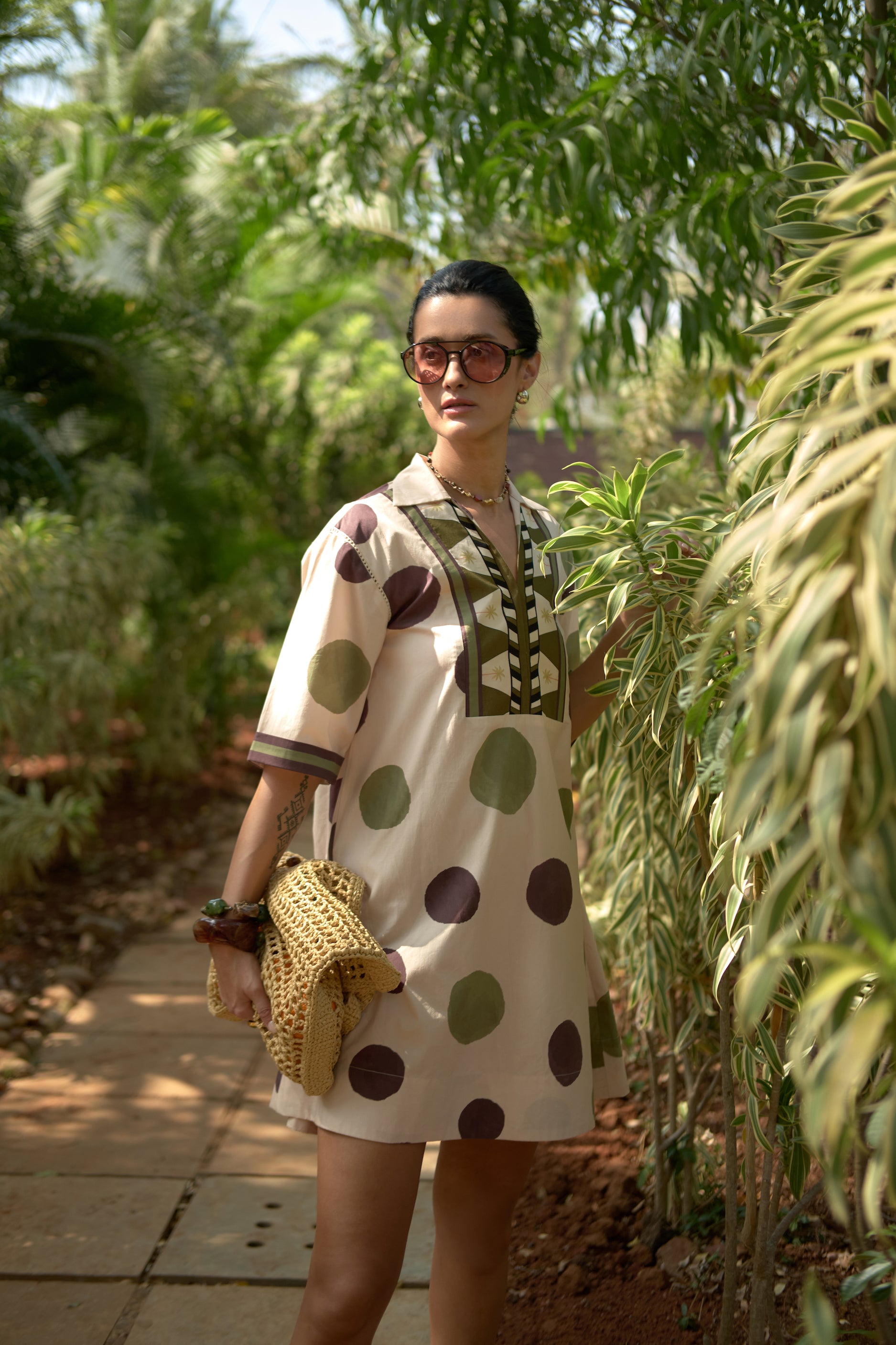 PALM POLKA DRESS