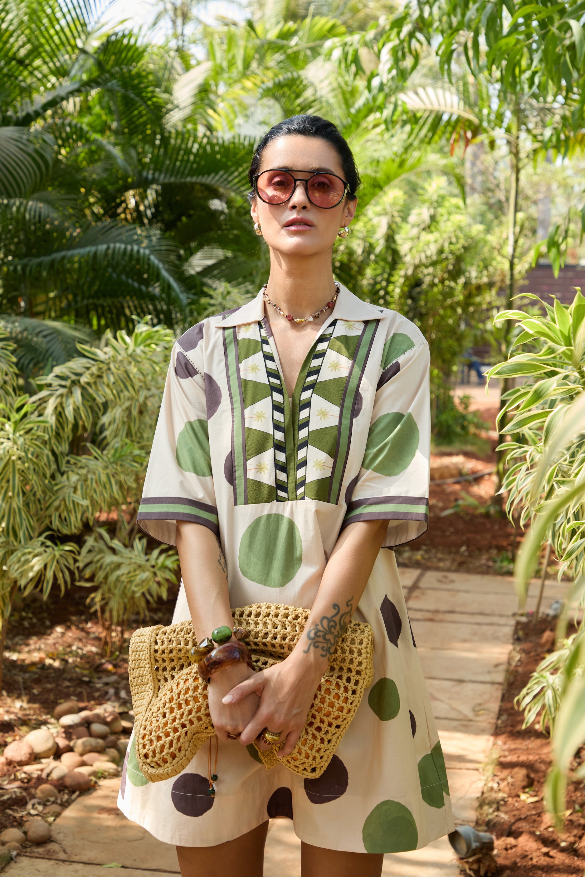PALM POLKA DRESS
