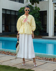 BLANCO MIDI SKIRT