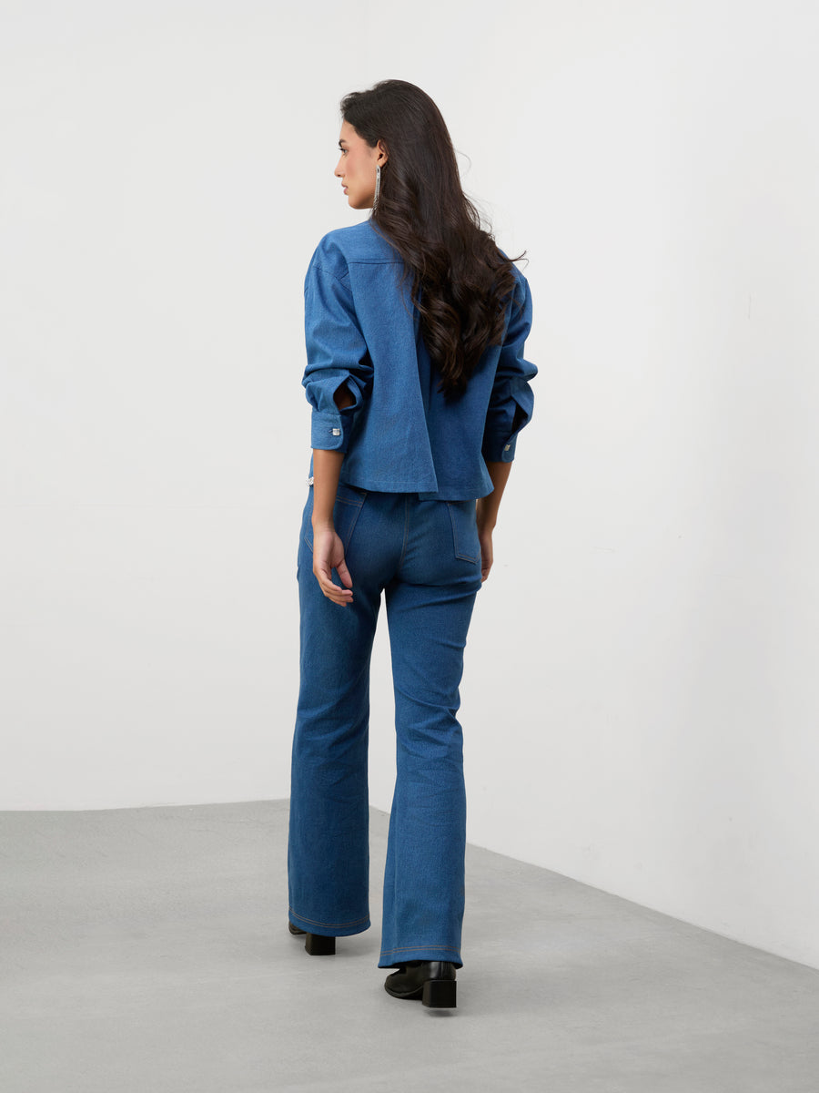 DIAMOND EDGE CROP SHIRT