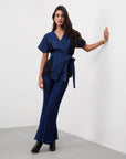 DENIM DAZZLER WRAP TOP