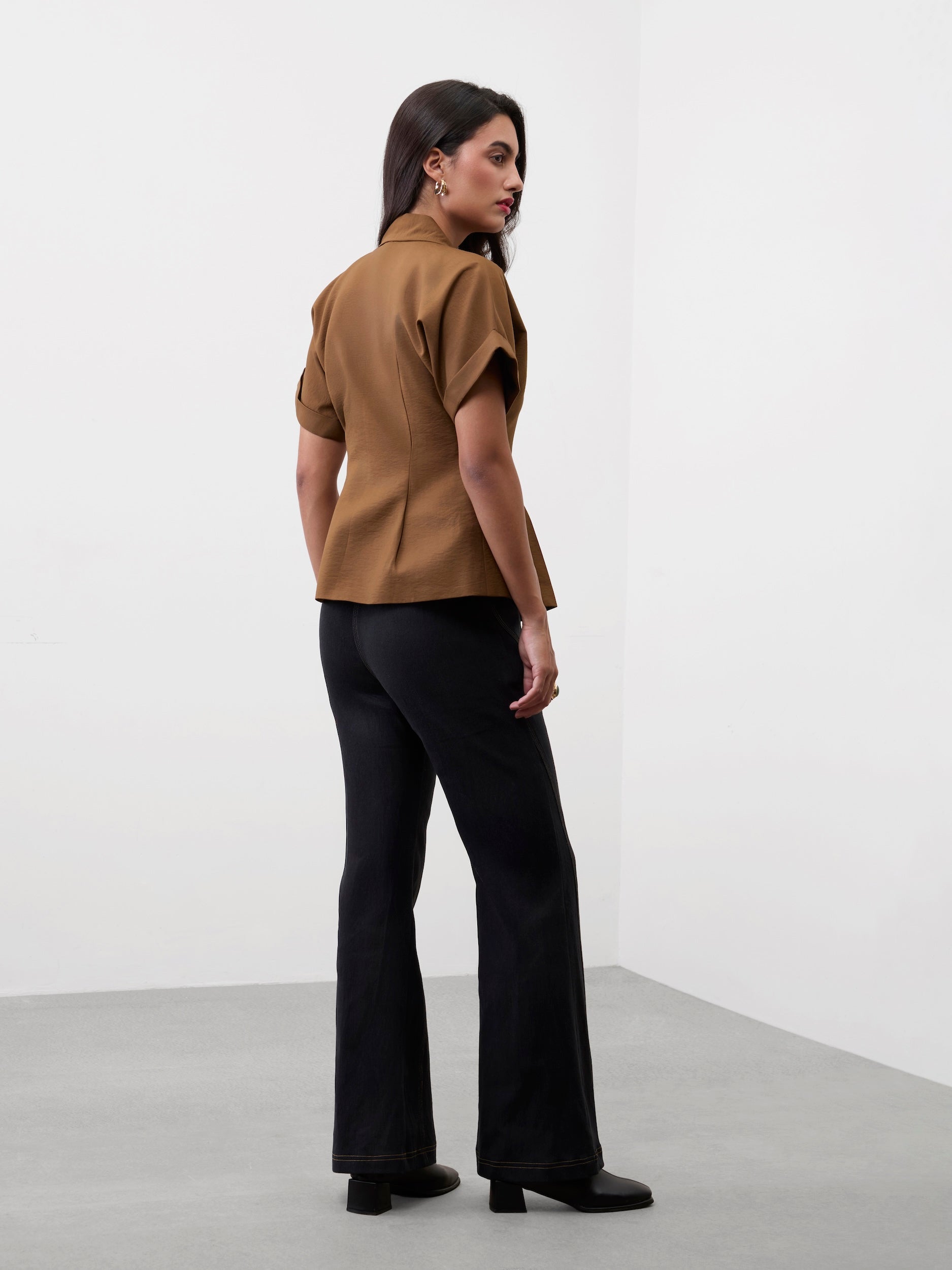 WIDE-LEG PANELLED JEANS