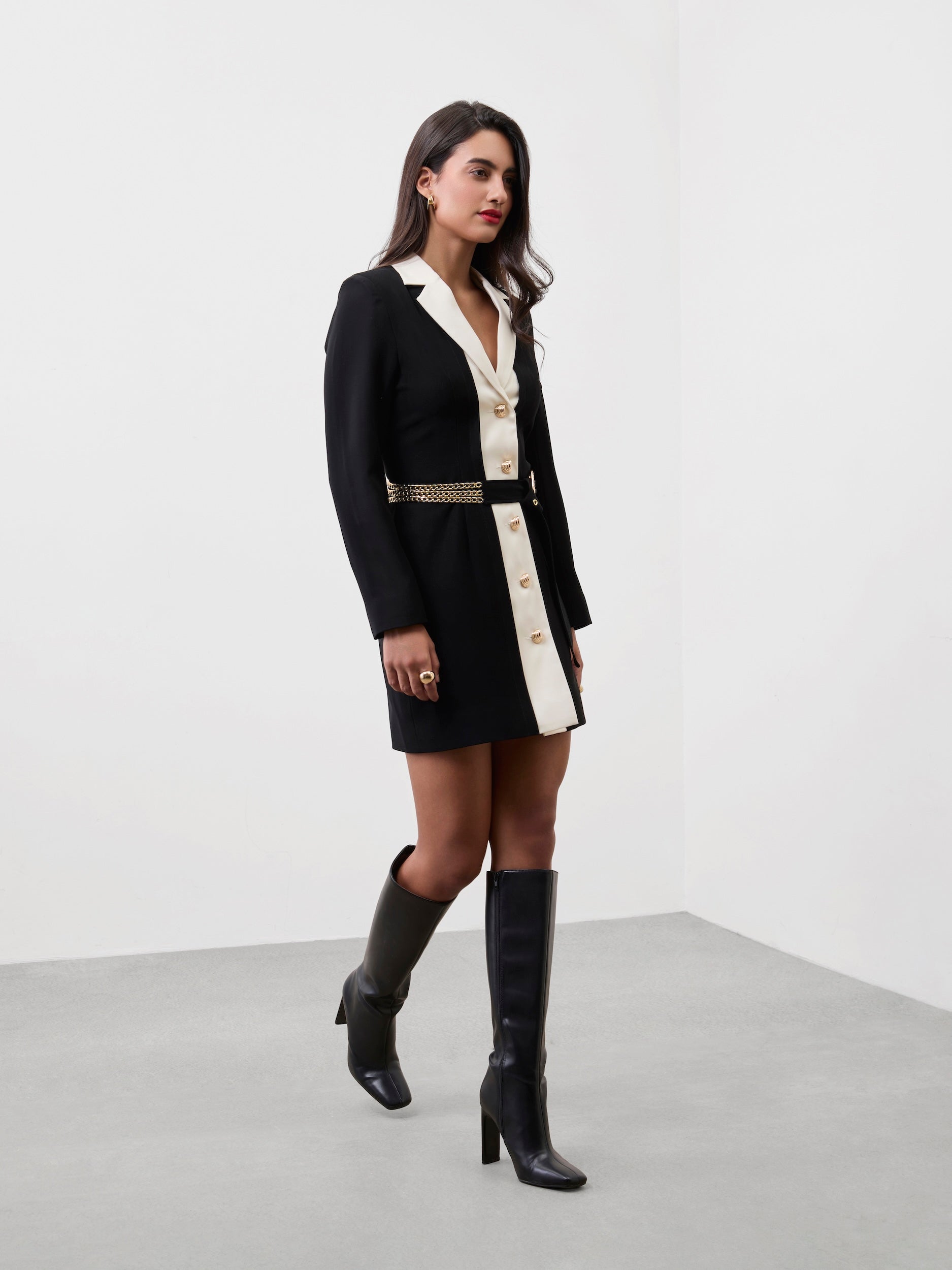 NOIR LINK BLAZER DRESS