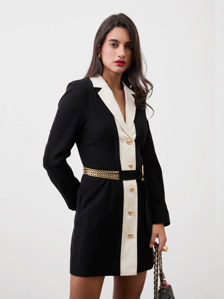 NOIR LINK BLAZER DRESS