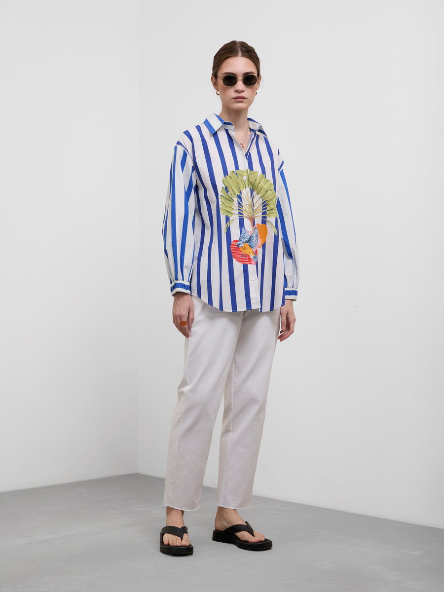 TROPICAL STRIPE SHIRT