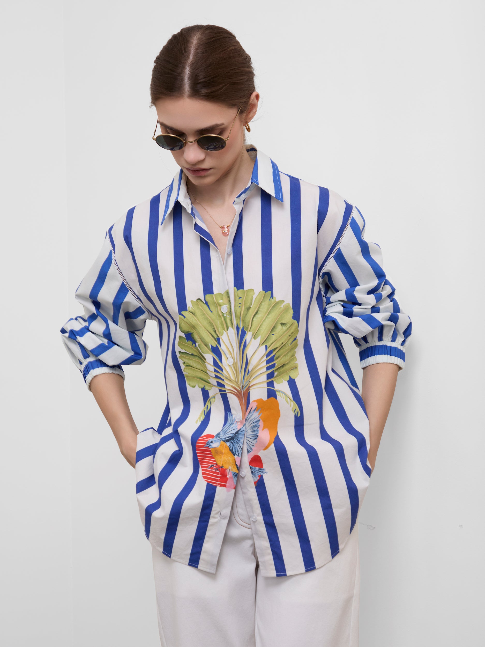 TROPICAL STRIPE SHIRT
