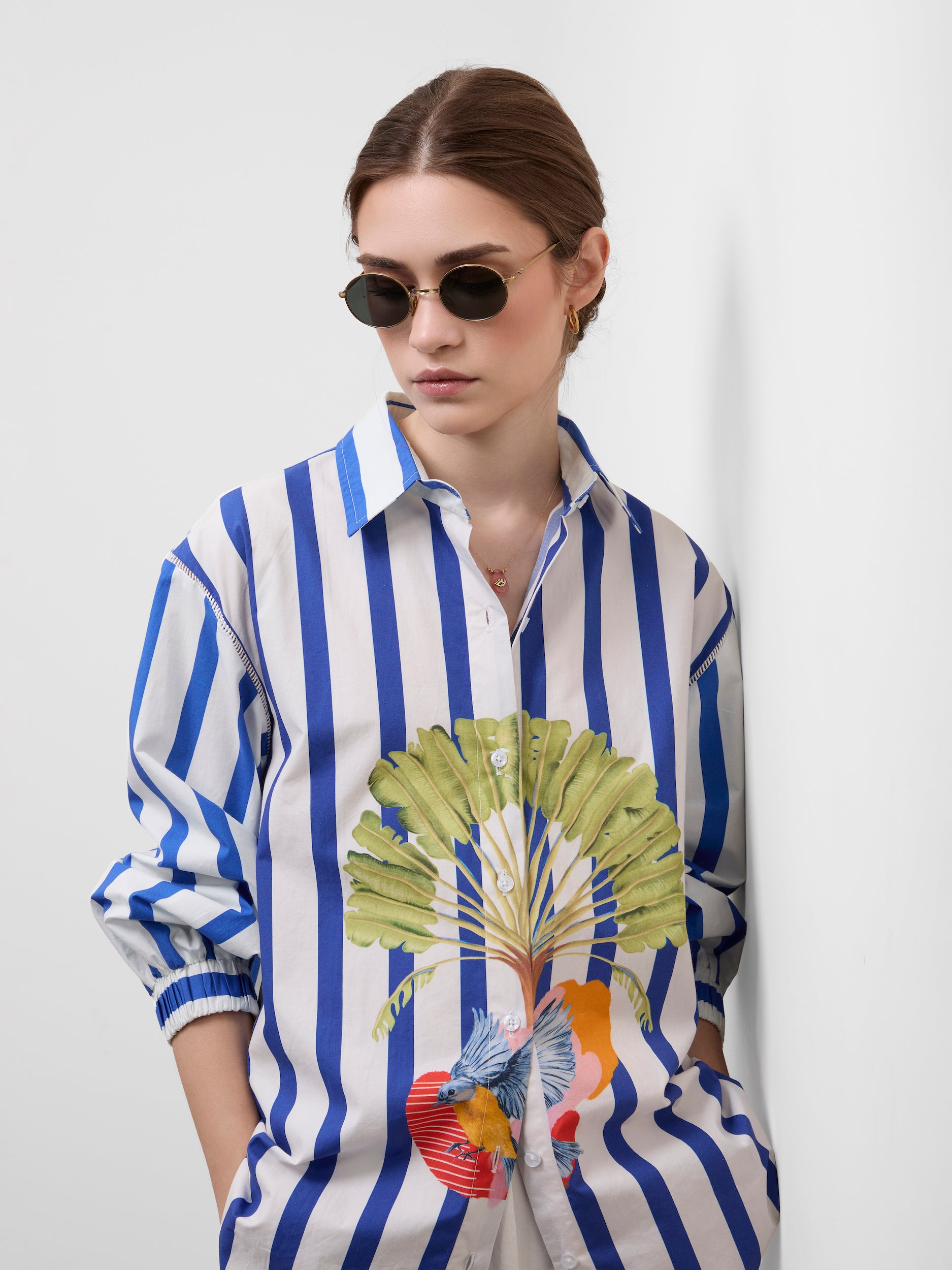 TROPICAL STRIPE SHIRT
